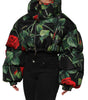 Dolce & Gabbana Multicolor Floral Puffer Coat Full Zip Jacket