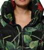Dolce & Gabbana Multicolor Floral Puffer Coat Full Zip Jacket