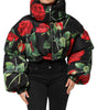 Dolce & Gabbana Multicolor Floral Puffer Coat Full Zip Jacket