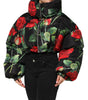 Dolce & Gabbana Multicolor Floral Puffer Coat Full Zip Jacket