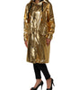 Dolce &amp; Gabbana Trench-coat à capuche et manches longues doré