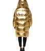Dolce &amp; Gabbana Gold Hooded Puffer Quilted Full Zip Jacket