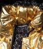 Dolce &amp; Gabbana Gold Hooded Puffer Quilted Full Zip Jacket
