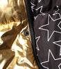 Dolce &amp; Gabbana Gold Hooded Puffer Quilted Full Zip Jacket