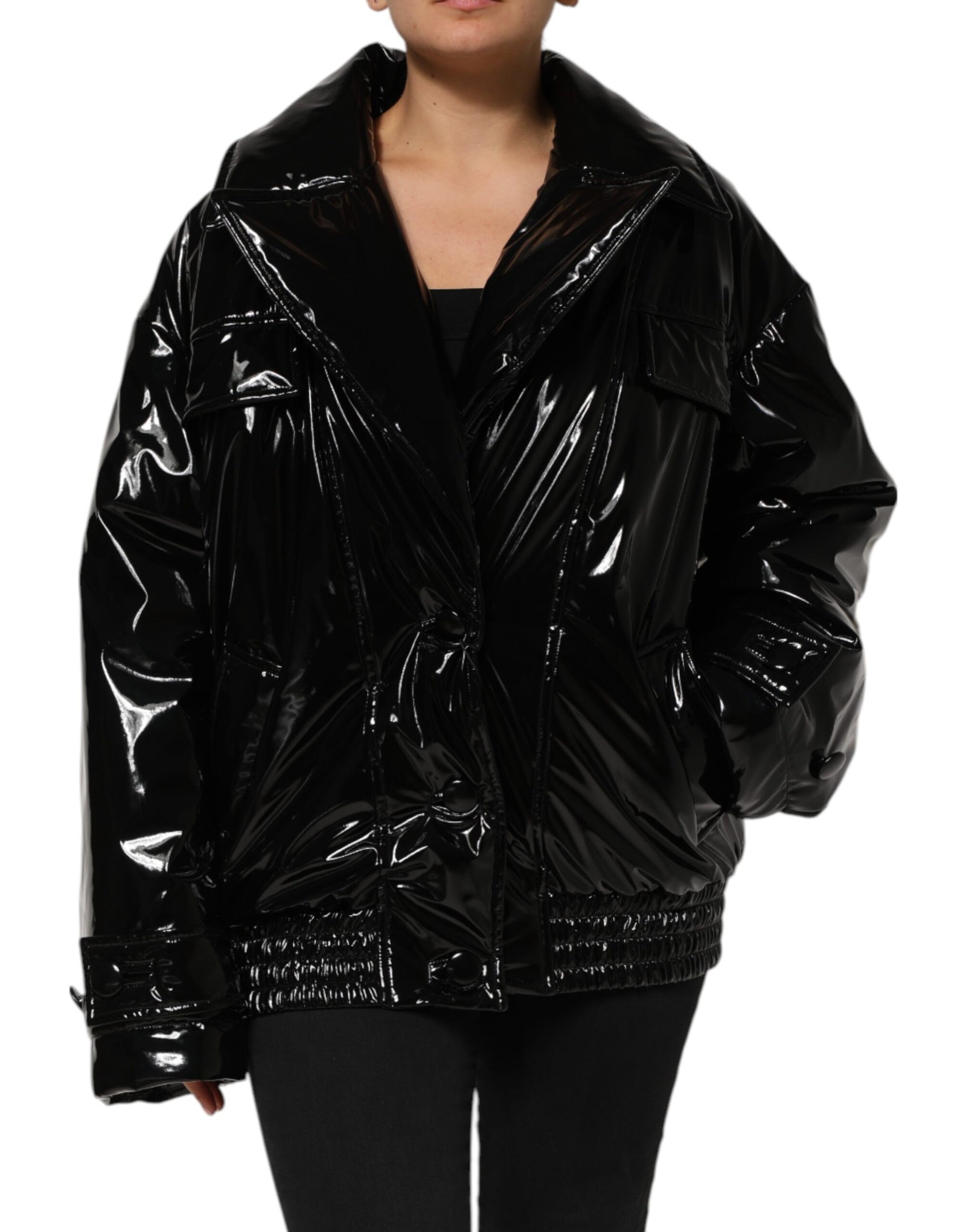 Dolce &amp; Gabbana - Doudoune matelassée noire en polyester