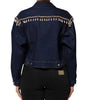 Dolce & Gabbana Blue Cotton Denim Crystal Embellished Jacket