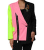 Dolce & Gabbana Multicolor Patchwork Embellished Coat Jacket