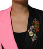 Dolce & Gabbana Multicolor Patchwork Embellished Coat Jacket