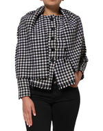 Veste en laine multicolore à motifs monochromes Dolce &amp; Gabbana