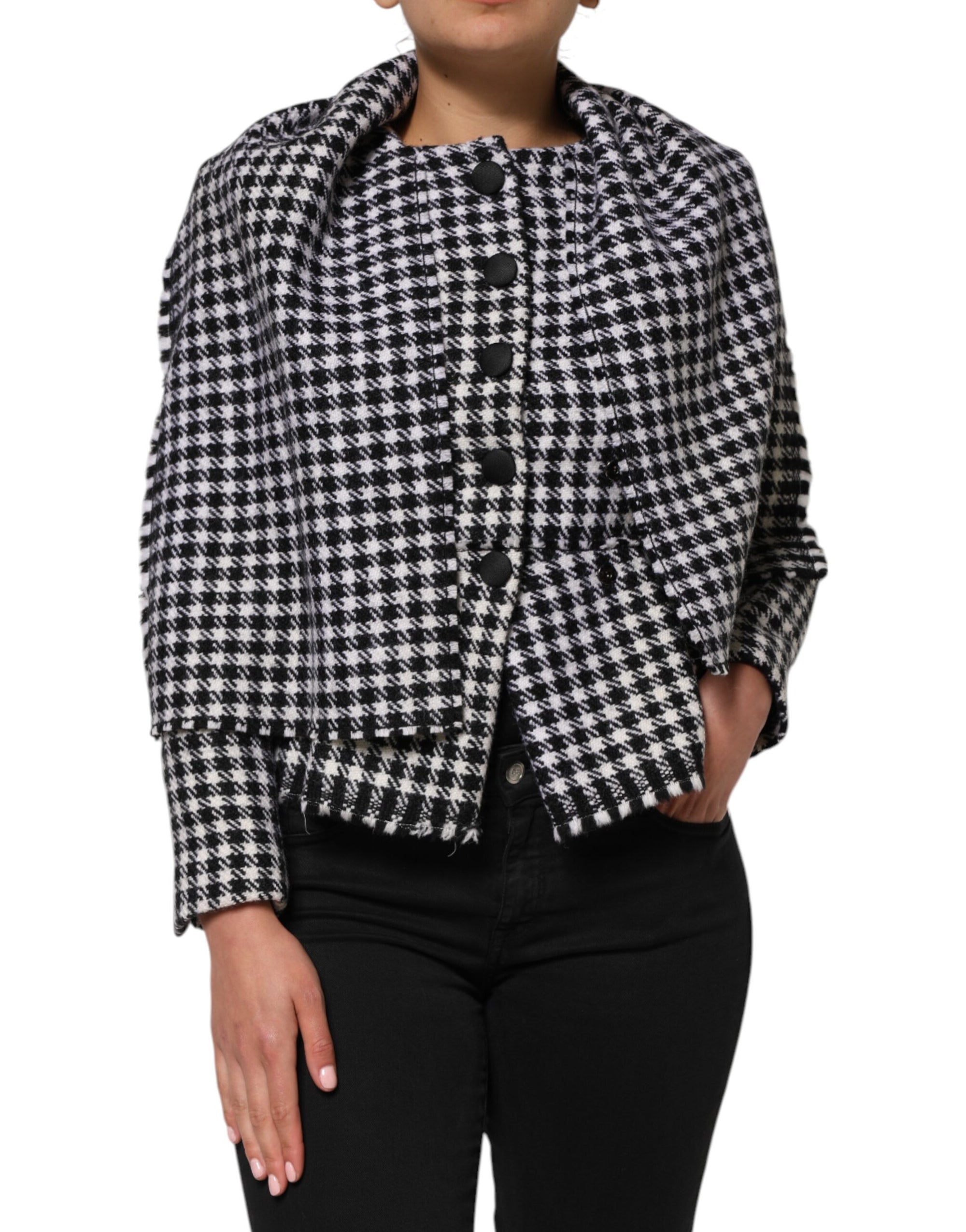 Veste en laine multicolore à motifs monochromes Dolce &amp; Gabbana