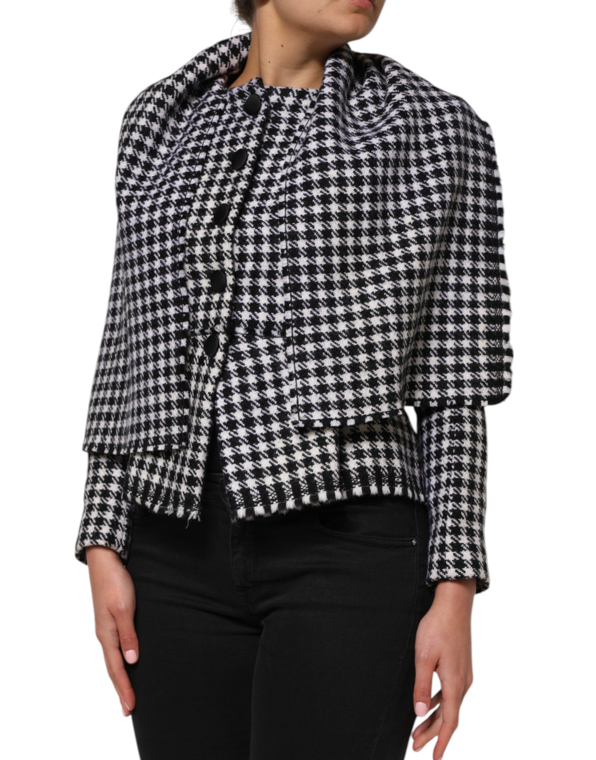 Veste en laine multicolore à motifs monochromes Dolce &amp; Gabbana