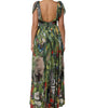 Dolce &amp; Gabbana Green Tropical JunglePrint A-line Maxi Dress