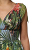 Dolce &amp; Gabbana Green Tropical JunglePrint A-line Maxi Dress