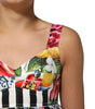 Dolce & Gabbana Multicolor Patchwork Cotton AlineMini Dress