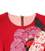 Dolce &amp; Gabbana Red Lace Floral Applique A-line Mini Dress
