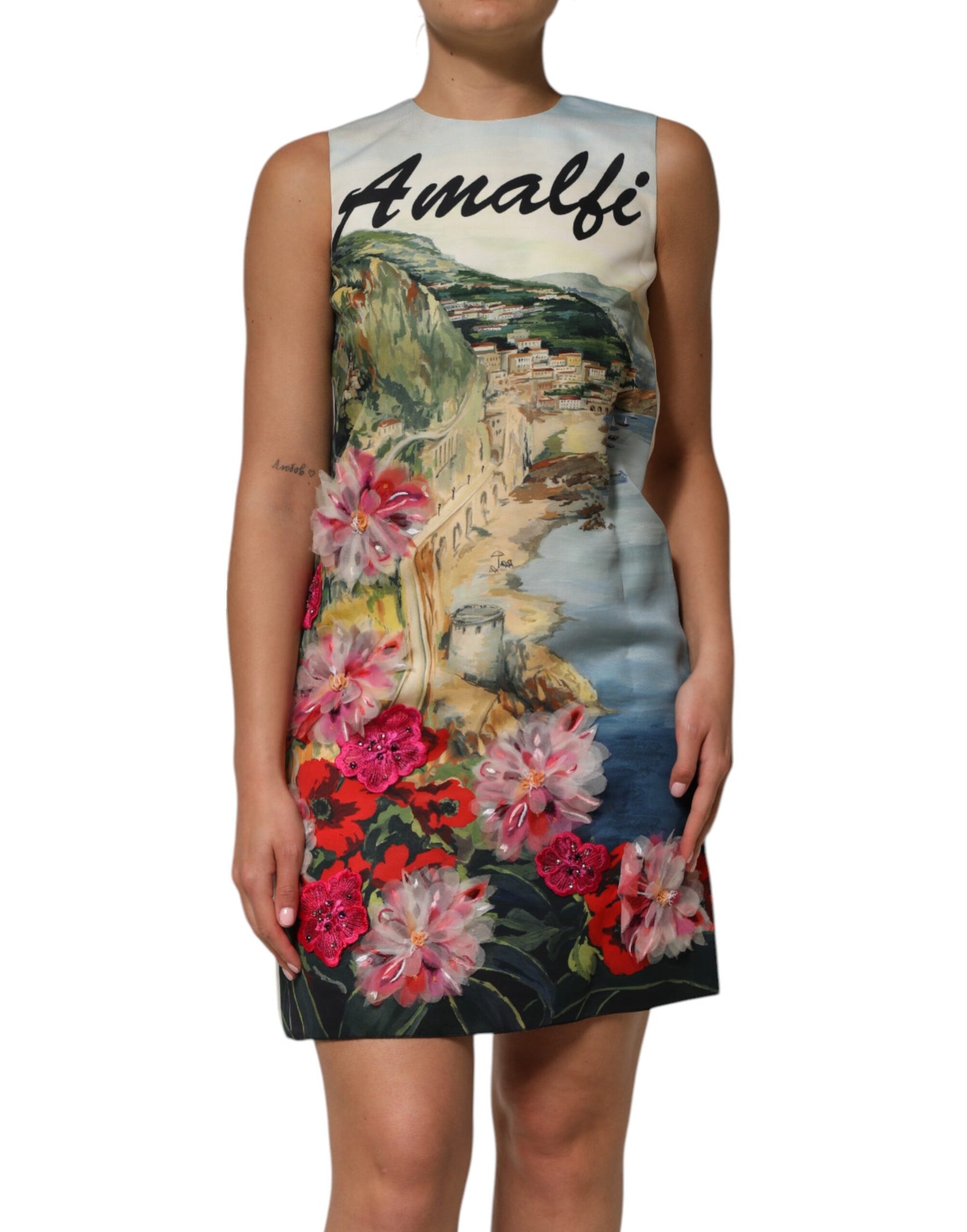 Dolce &amp; Gabbana Multicolor Crystal Embellished Mini Dress