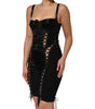 Dolce &amp; Gabbana Black Corset Lace Bodycon Jumpsuit Mini Dress