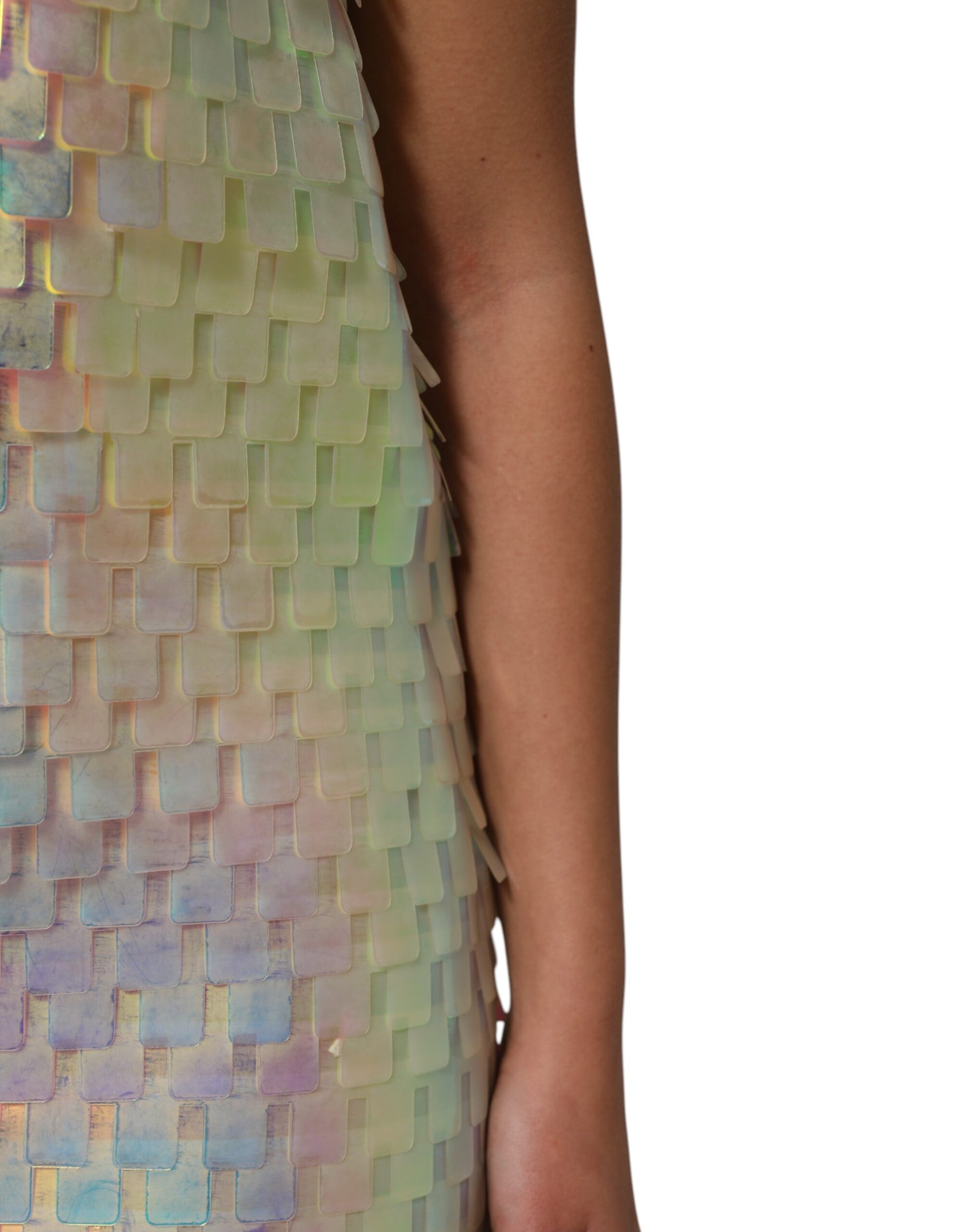 Mini-robe holographique à sequins multicolores Dolce & Gabbana