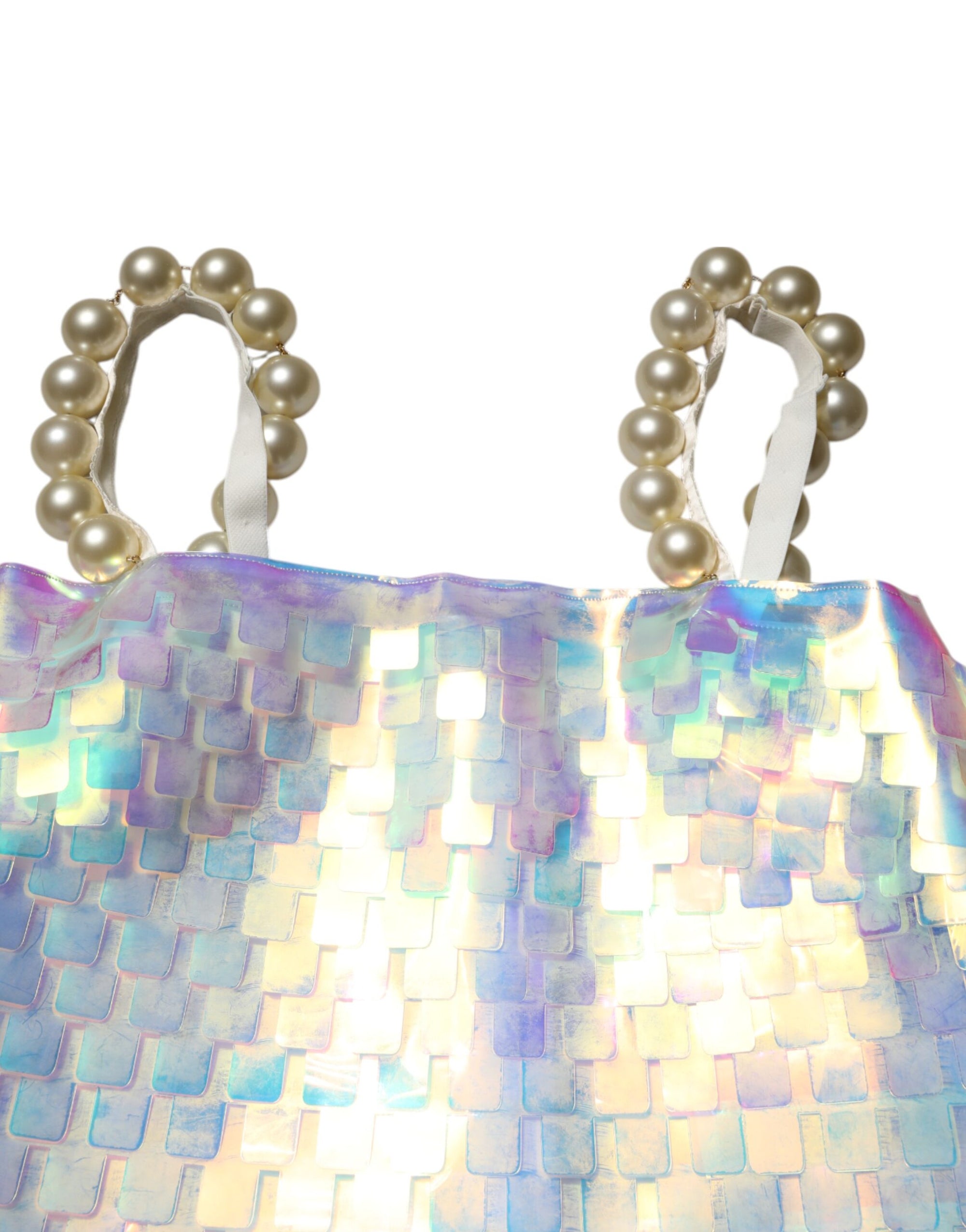 Mini-robe holographique à sequins multicolores Dolce & Gabbana