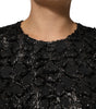 Dolce &amp; Gabbana Black Sequin Bouclé Tweed Sheath Dress