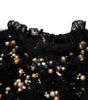 Dolce &amp; Gabbana Black Viscose Pearl Embellishment Shift Dress