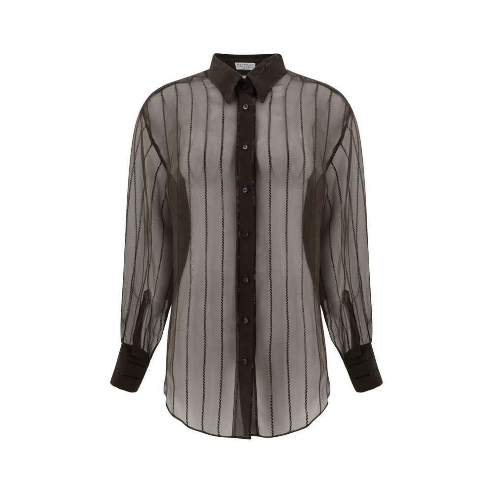 Camisa de seda Brunello Cucinelli