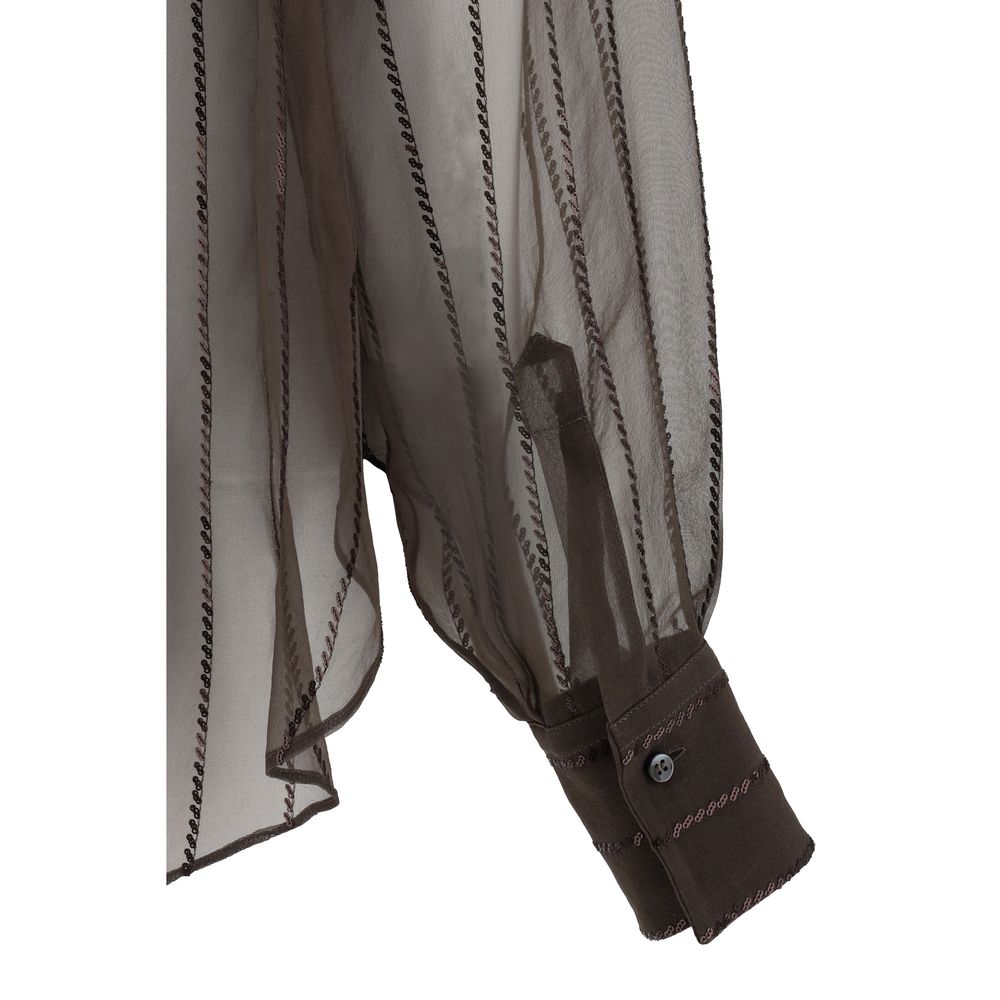Camisa de seda Brunello Cucinelli