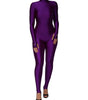 Robe moulante à col roulé en nylon violet Dolce & Gabbana