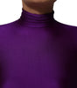 Robe moulante à col roulé en nylon violet Dolce & Gabbana