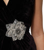 Dolce &amp; Gabbana Black Velvet Flower Embellishment Aline Dress