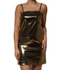 Dolce & Gabbana Metallic Gold Sleeveless A-line Mini Dress