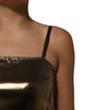Dolce & Gabbana Metallic Gold Sleeveless A-line Mini Dress