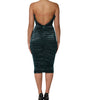 Dolce &amp; Gabbana Green Silk Satin Fitted Strapless Dress