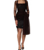 Dolce &amp; Gabbana Black Lace Trim Long Sleeve Sheath Mini Dress