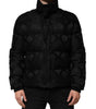 Dolce & Gabbana - Blouson aviateur matelassé en jacquard noir