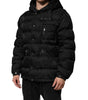 Dolce &amp; Gabbana Doudoune à capuche matelassée en jacquard noir
