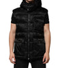 Dolce &amp; Gabbana Veste sans manches matelassée à capuche noire