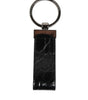 Porte-clés Dolce &amp; Gabbana en cuir noir avec logo en métal pour homme
