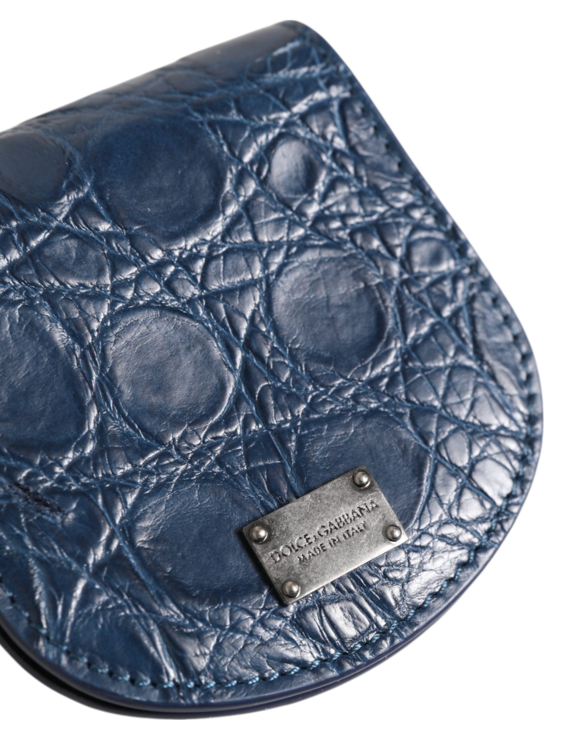 Portefeuille porte-monnaie en peau exotique Dolce &amp; Gabbana