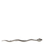 Dolce & Gabbana Silver Brass Crystal Spilla Serpente Mens Brooch Pin