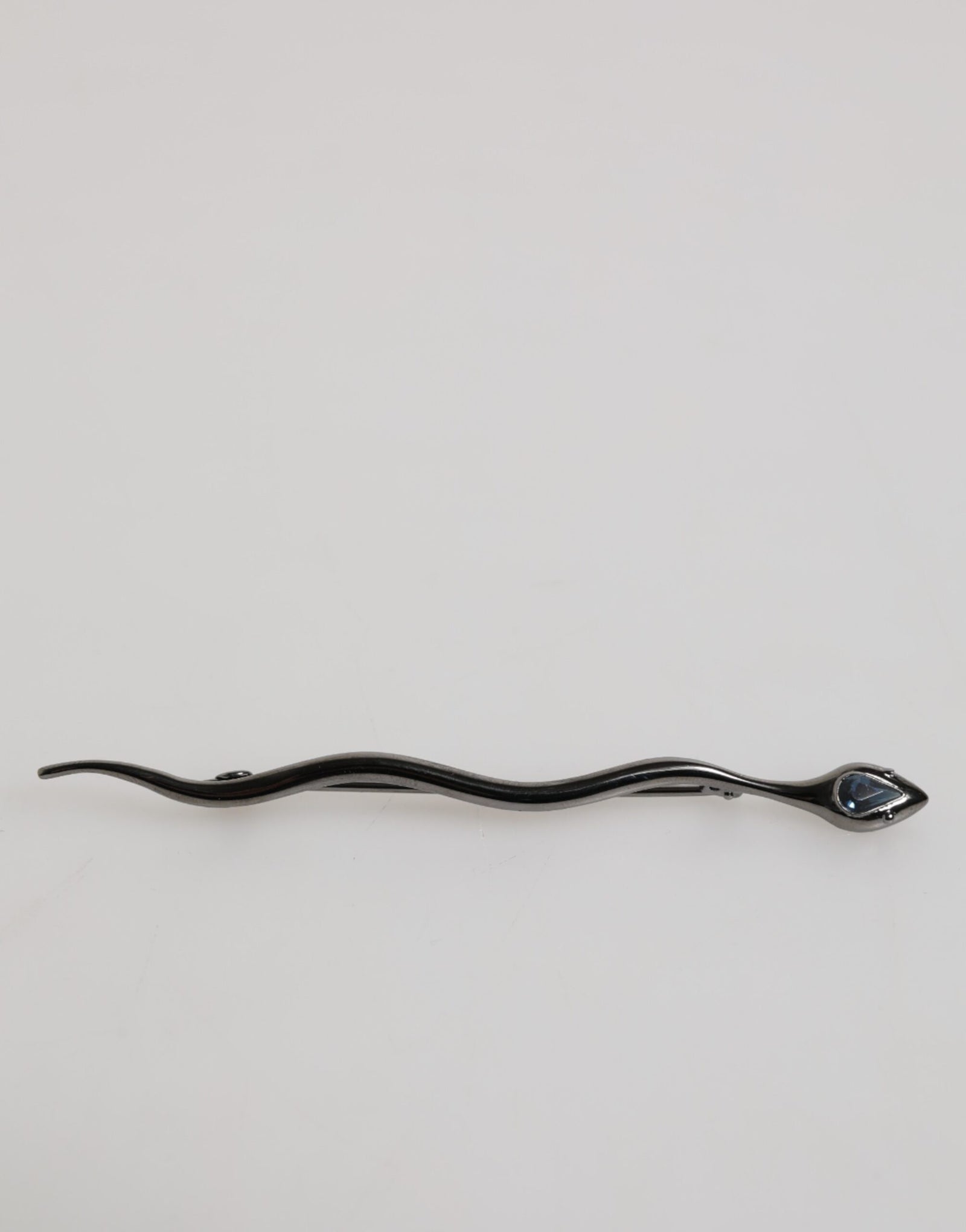 Broche homme Dolce &amp; Gabbana en laiton noir et cristal Spilla Serpente