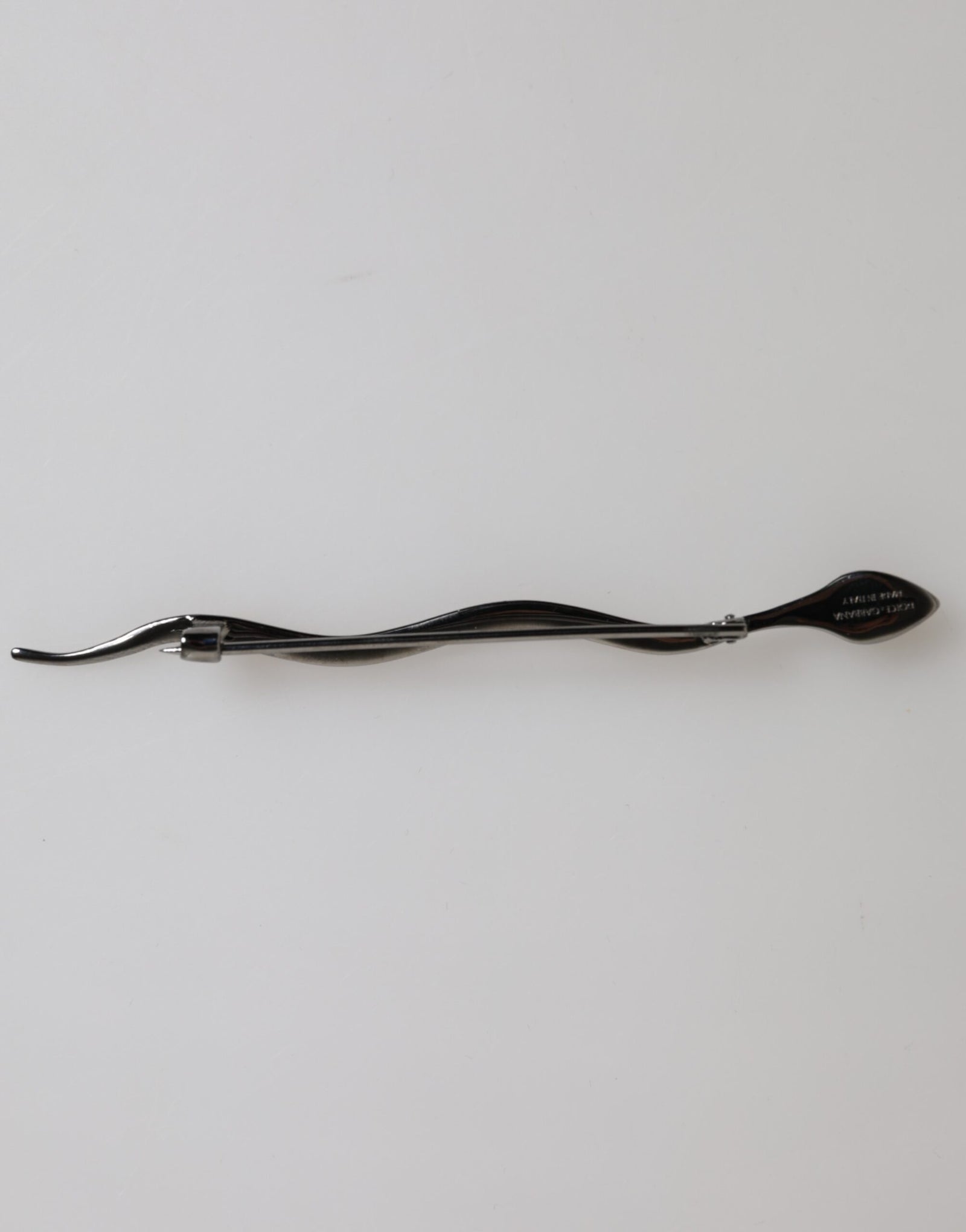 Broche homme Dolce &amp; Gabbana en laiton noir et cristal Spilla Serpente