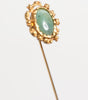 Dolce & Gabbana Gold Tone Green Stone Antique Men Accessory Brooch Pin