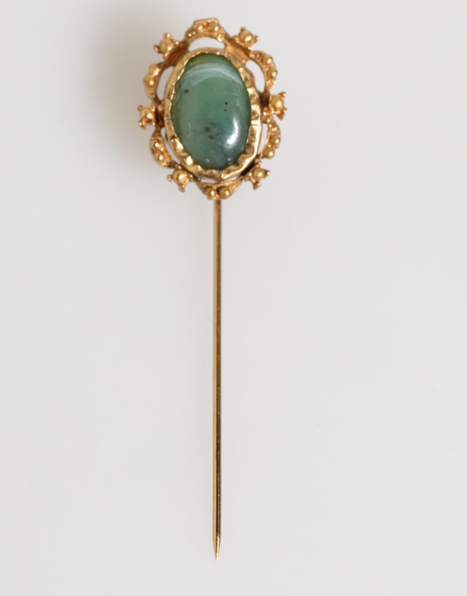 Broche Dolce &amp; Gabbana en pierre verte dorée pour homme