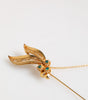 Dolce & Gabbana Gold Tone 925 Sterling Silver Crystal Chain Pin Brooch