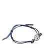 Bracelet homme Dolce &amp; Gabbana en laiton argenté avec logo DG et cordon bleu MARINA