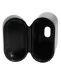 Dolce &amp; Gabbana Black Leather Logo Print Flip Holder Men Airpods Case