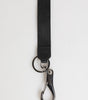 Dolce & Gabbana Black Red Polyester DG Logo Silver Men Keychain Keyring