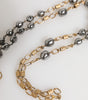 Collier Dolce &amp; Gabbana avec chaîne à perles dorées et croix religieuse