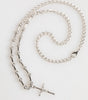 Collier Dolce &amp; Gabbana avec pendentif croix religieuse en laiton argenté